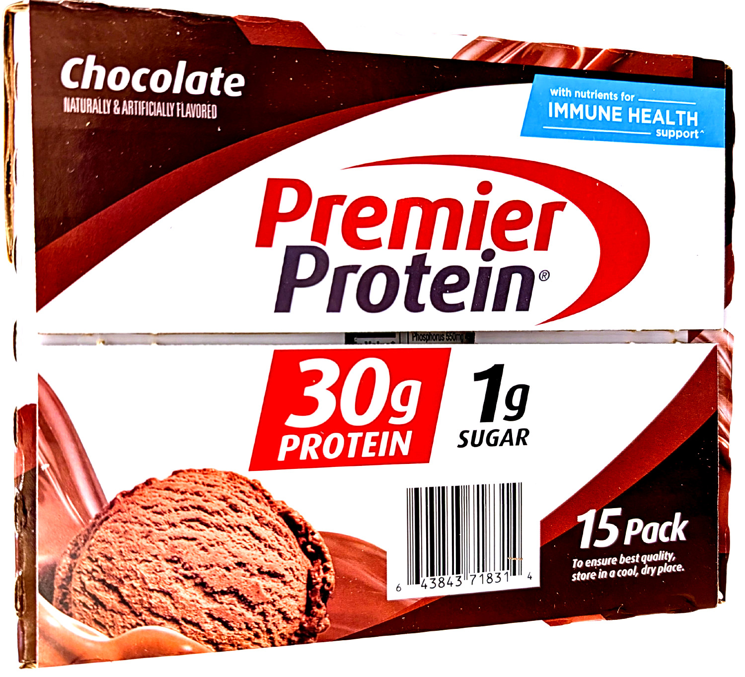 Premier Protein 30g High Protein Shake Chocolate 15 x 11 Fl Oz EXP 06/2026