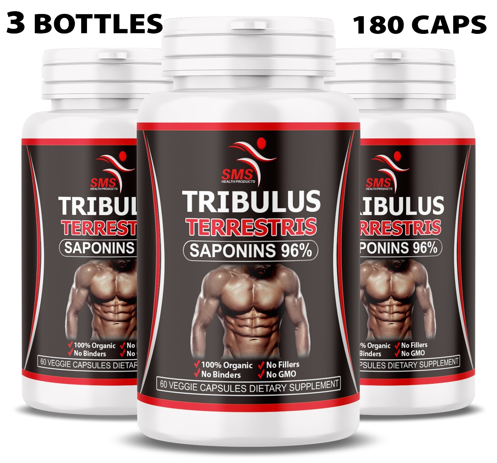 Tribulus Terrestris 7500mg Extract Work Out Dietary Supplement Organic 180 Caps