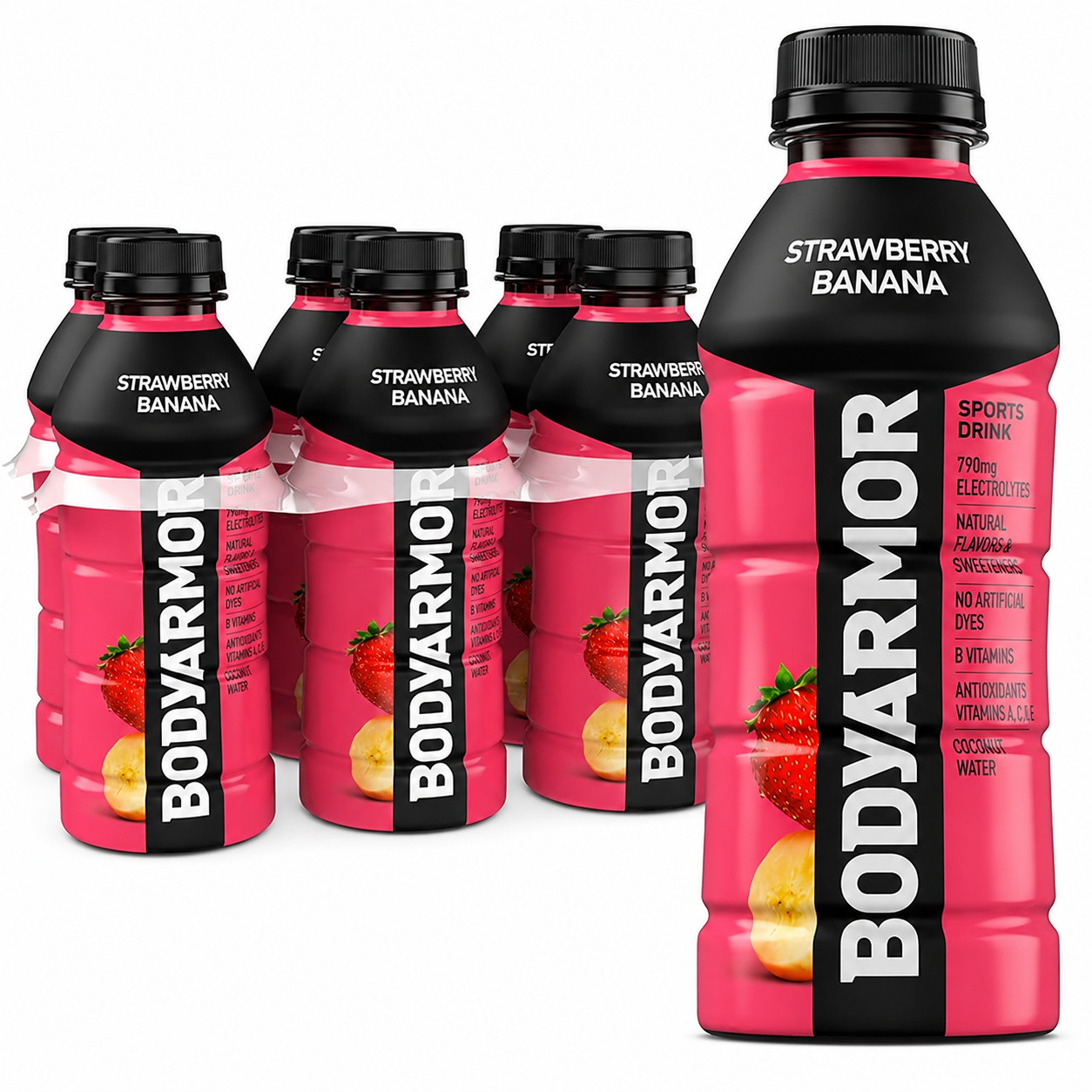 BODYARMOR Sports Drink Strawberry Banana Electrolyte Drink 16oz Bottles Pack of