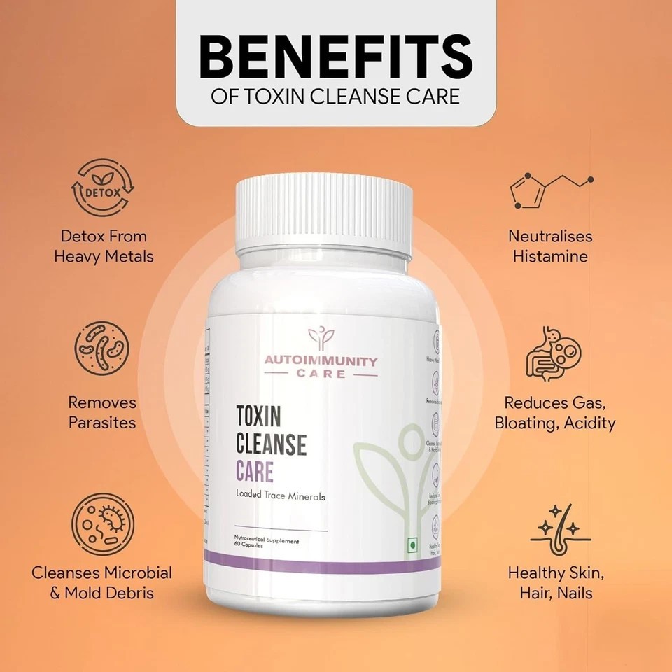 Autoimmunity Care Toxin Cleanse Care – Advanced Detox Detoxification 60 Caps e39