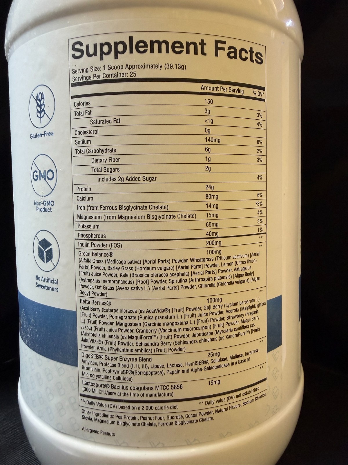 34.5oz Liv Body VEGAN Lean Protein Powder Chocolate Peanut Butter Inulin Pea Pro