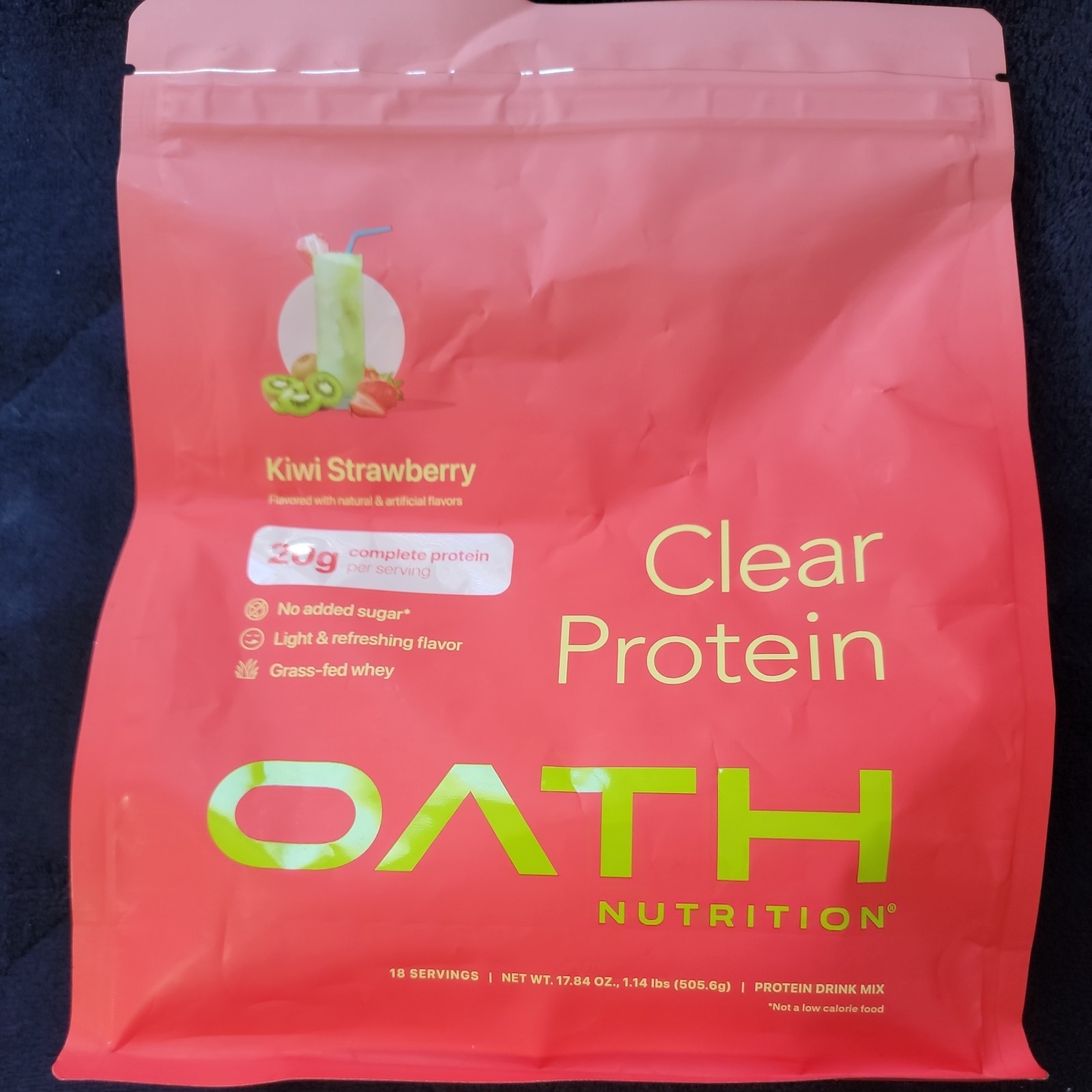 Oath Nutrition Clear Protein Powder – Kiwi Strawberry – Exp 10/28/26. Sealed.
