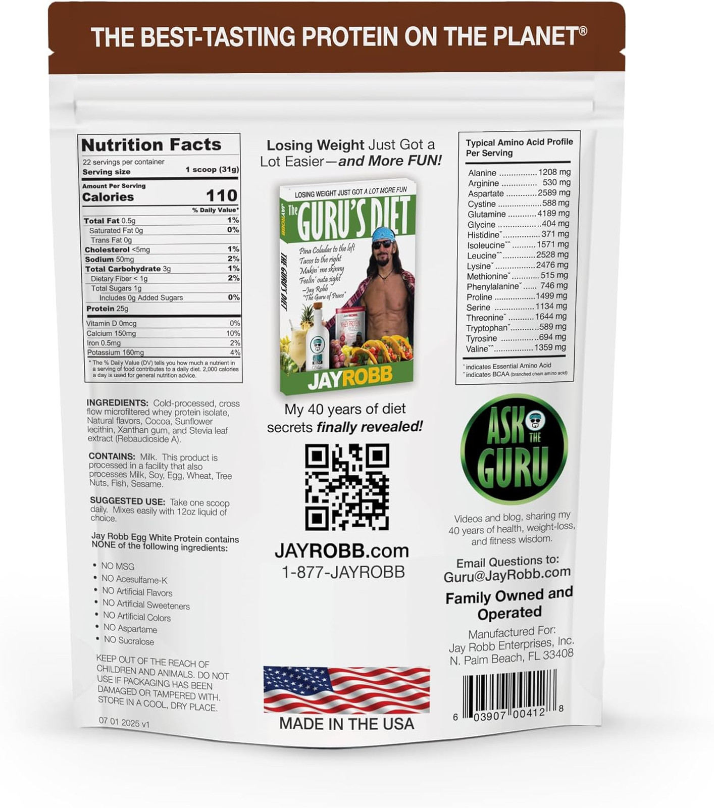 Whey Protein Powder 1.5 Pound Chocolate Dietary Supplement Fitness Nutrition