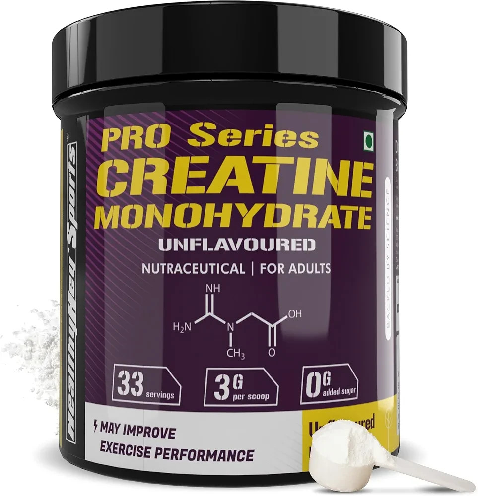 HealthyHey Sports Creatine Monohydrate powder for Muscle Building & Performance