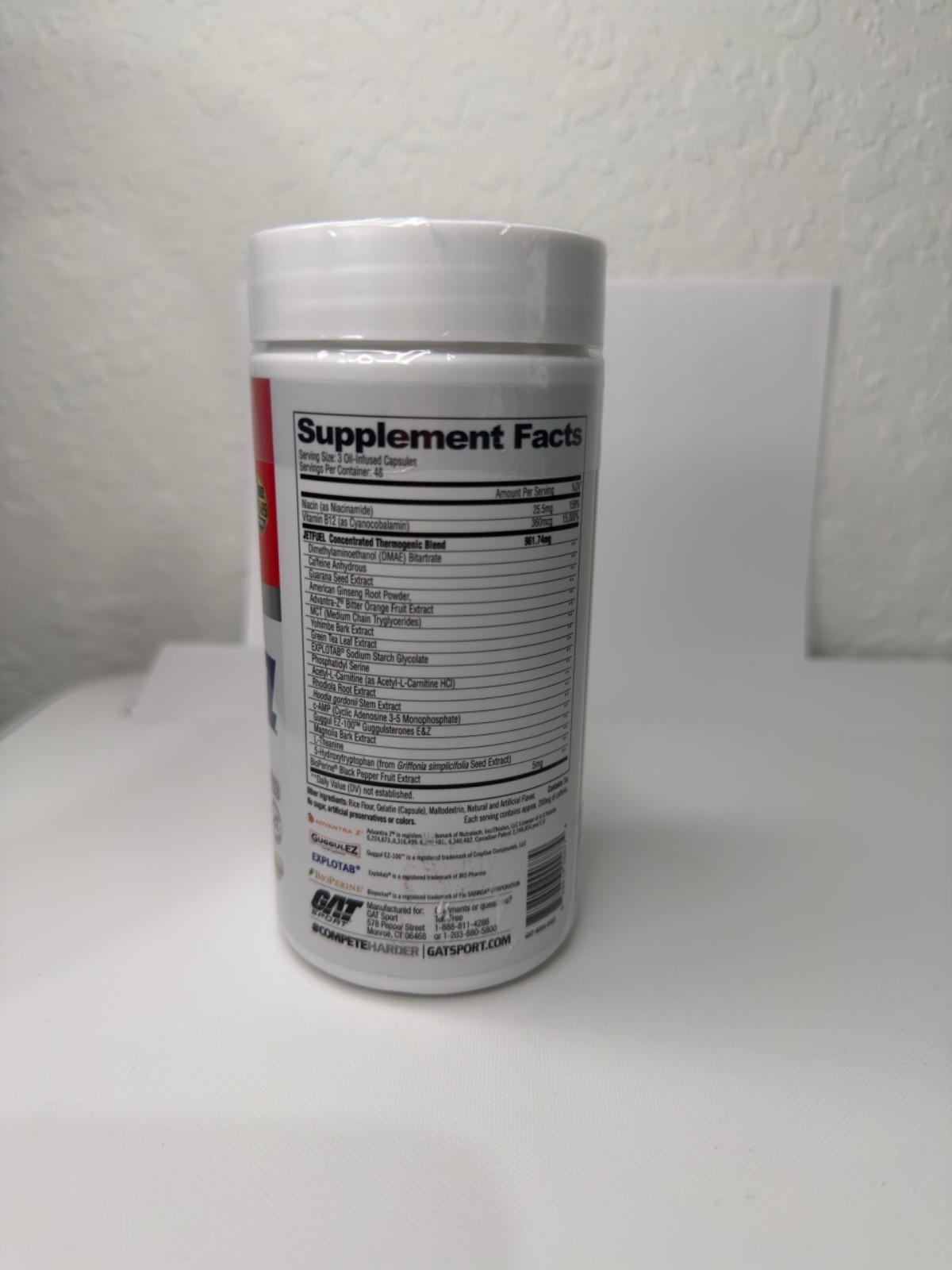 GAT SPORT JetFuel Fat Burner Capsules (Pack of 144)