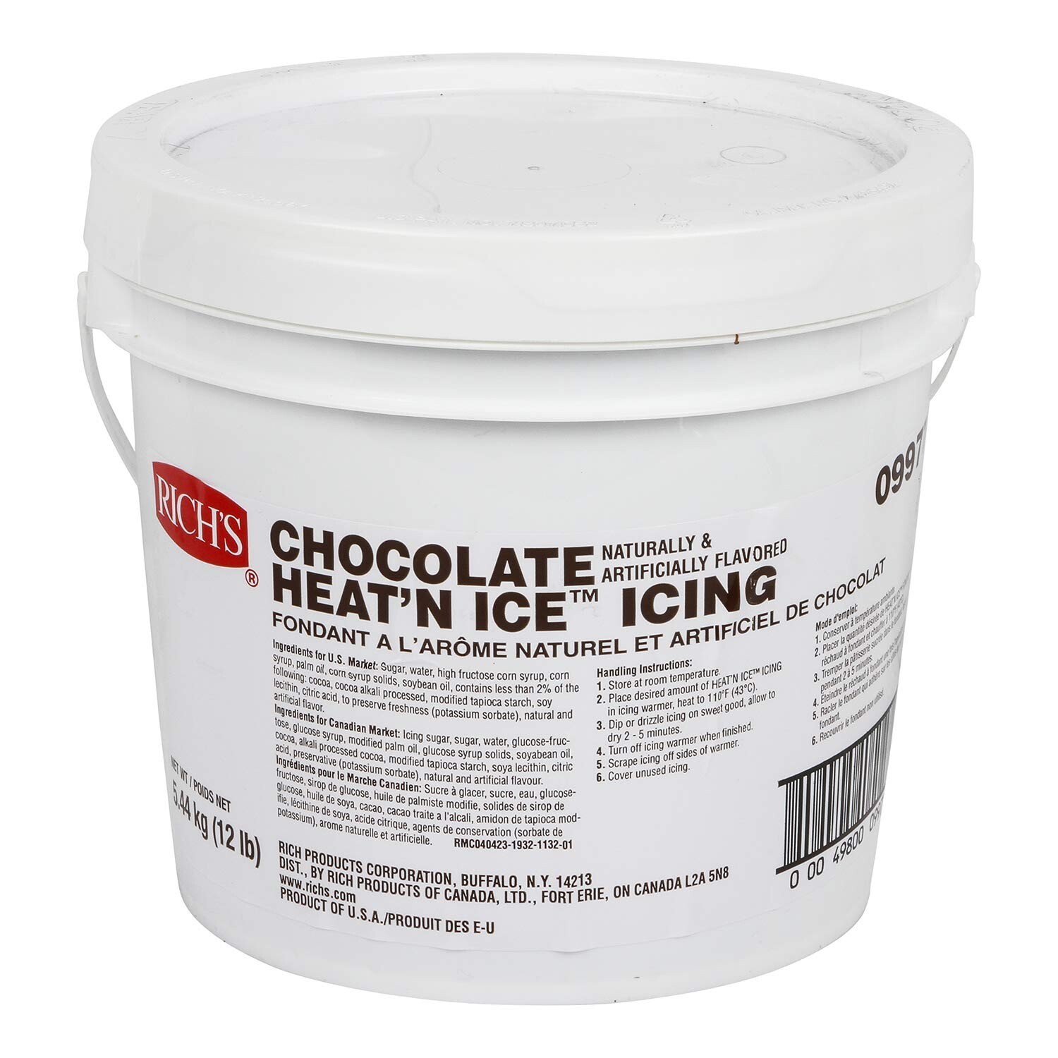 Heat ‘N Ice Icing for Donuts, Rolls & More, Chocolate, 192 Ounce