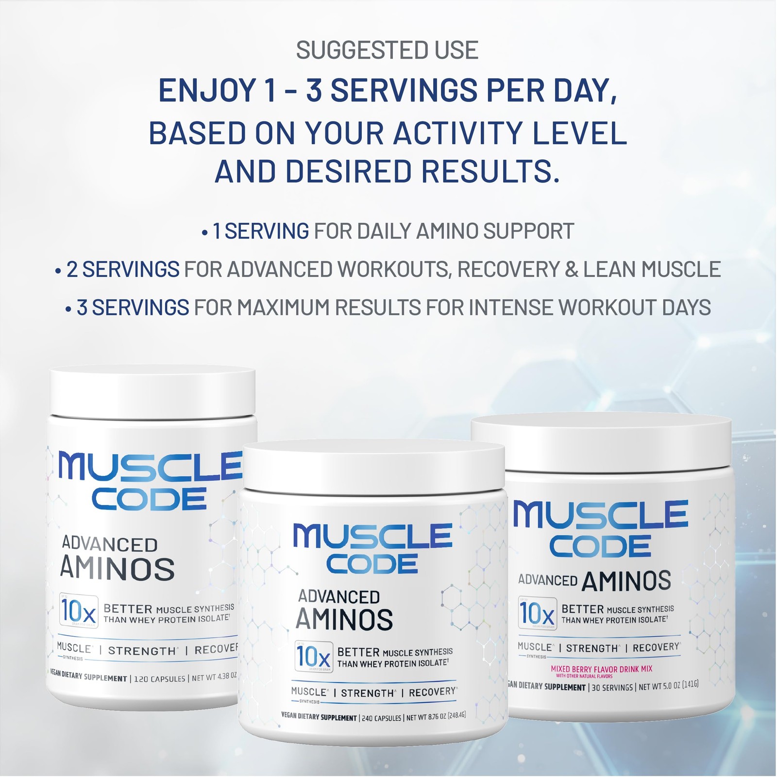 NAUTILUS Muscle Code Essential Amino Acid Powder Muscle Synthesis & Repair & St