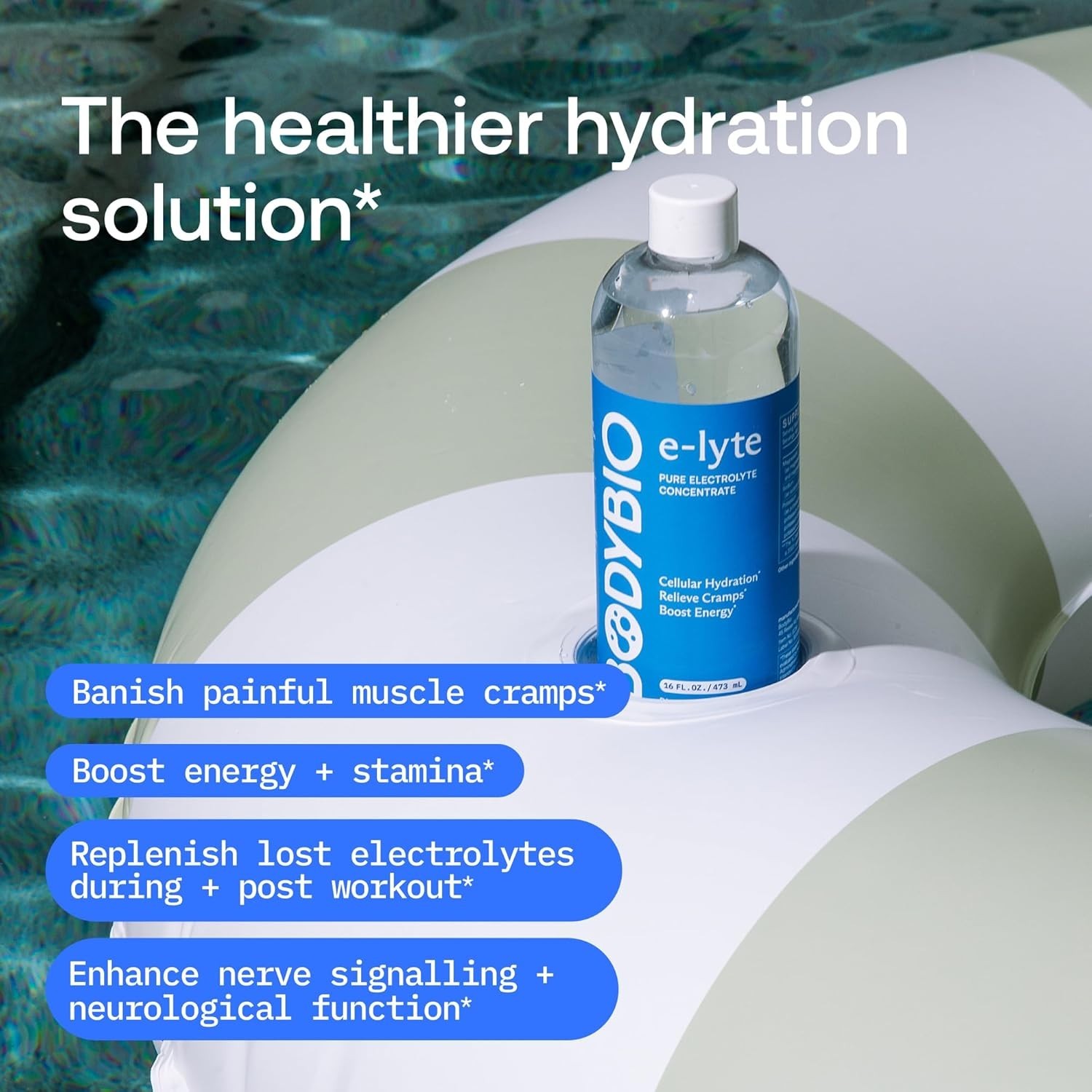 e-Lyte Liquid Electrolytes 4oz Unflavored Zero Sugar Keto Clean Hydration Energy