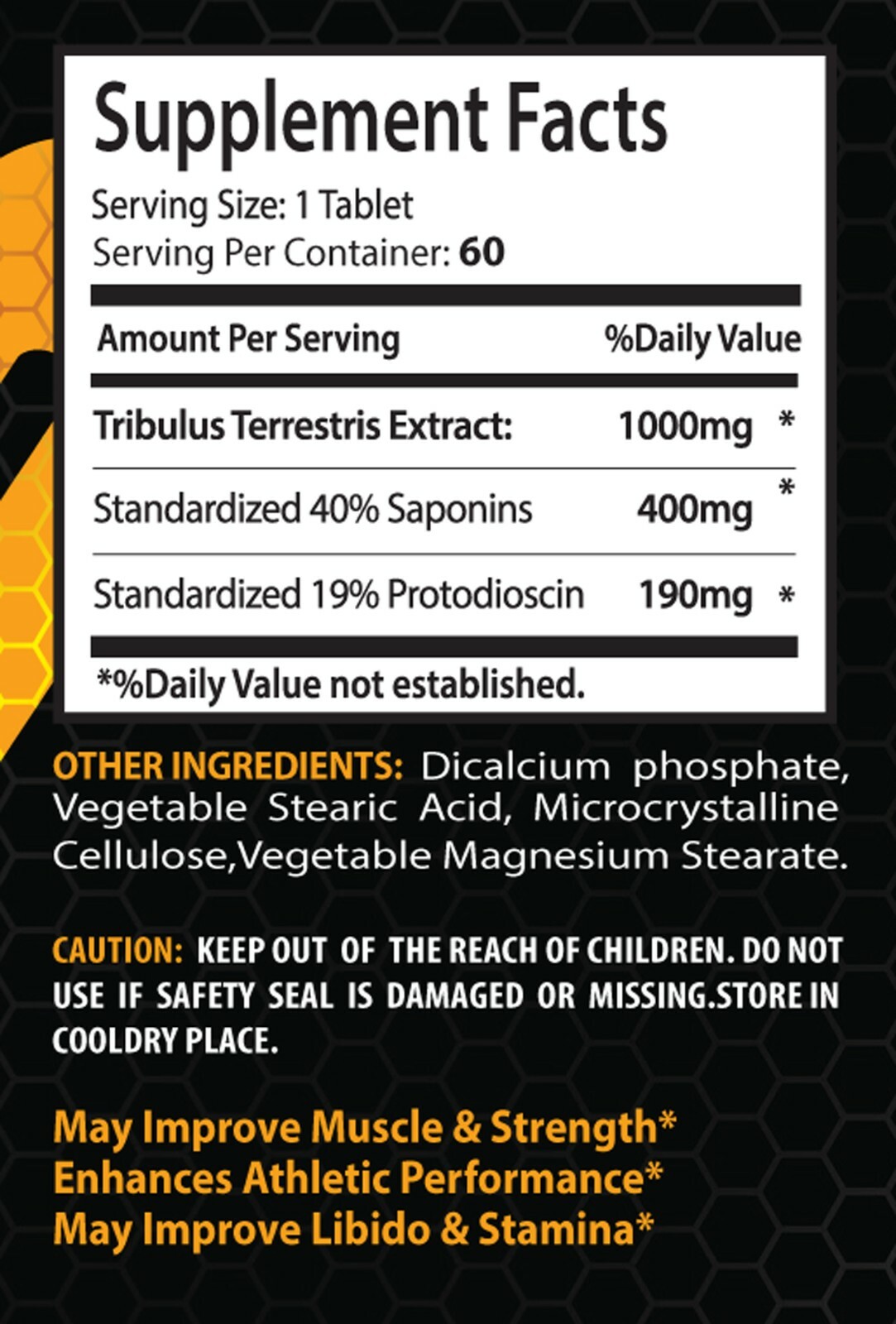 bulgarian tribulus – Tribulus Terrestris 1000mg – muscle builder 1 Bottle 60 Tab