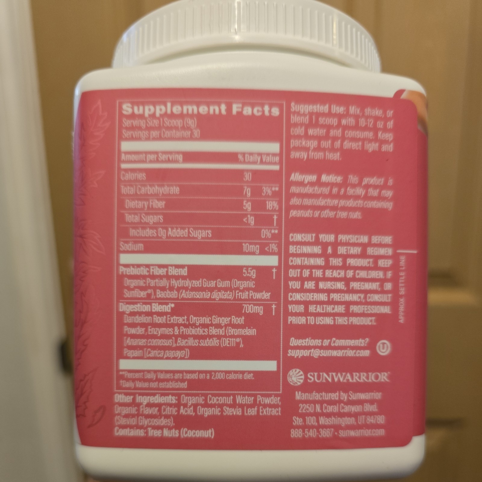 Sunwarrior Shape Core Cleanser Strawberry Cooler, 270 Grams