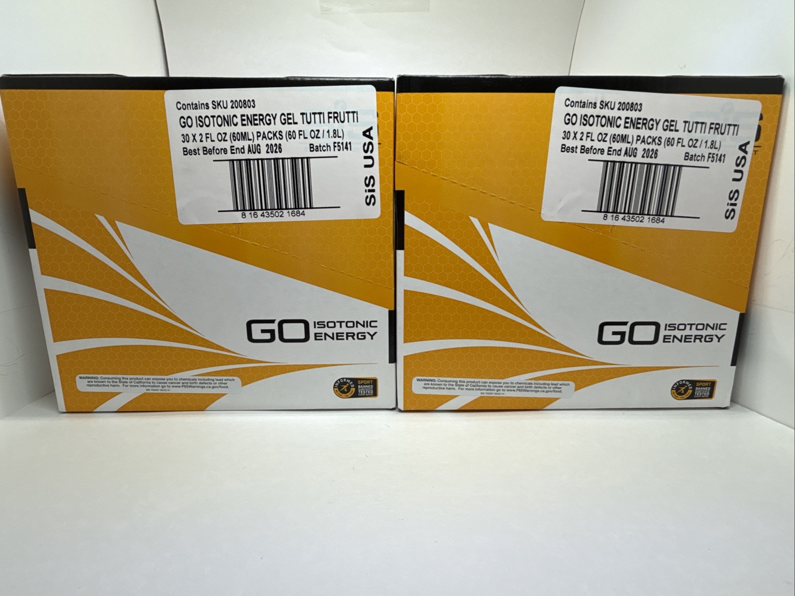 60 Pack Science in Sport Energy Gel SIS Go Isotonic Energy TUTTI FRUTTI BB 08/26