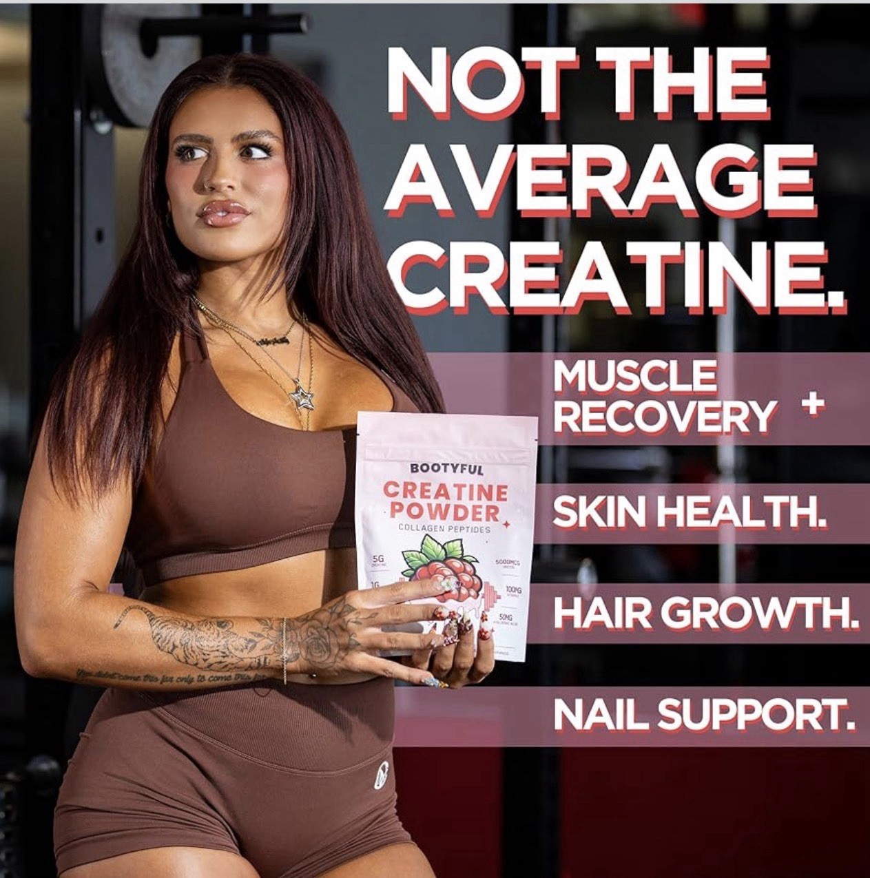 Creatine for Women – Booty Builder Supplement with Collagen & BCAA – Supports Gl