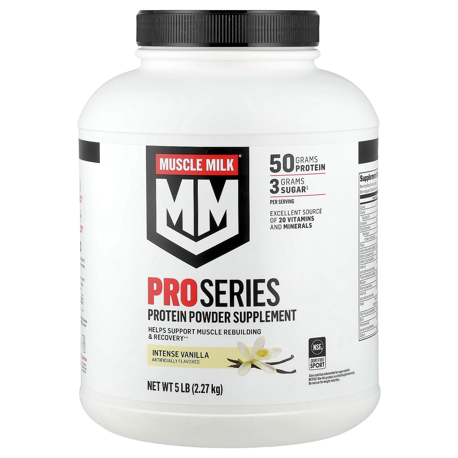 Pro Series, Protein Powder, Intense Vanilla, 5 lb (2.27 kg)