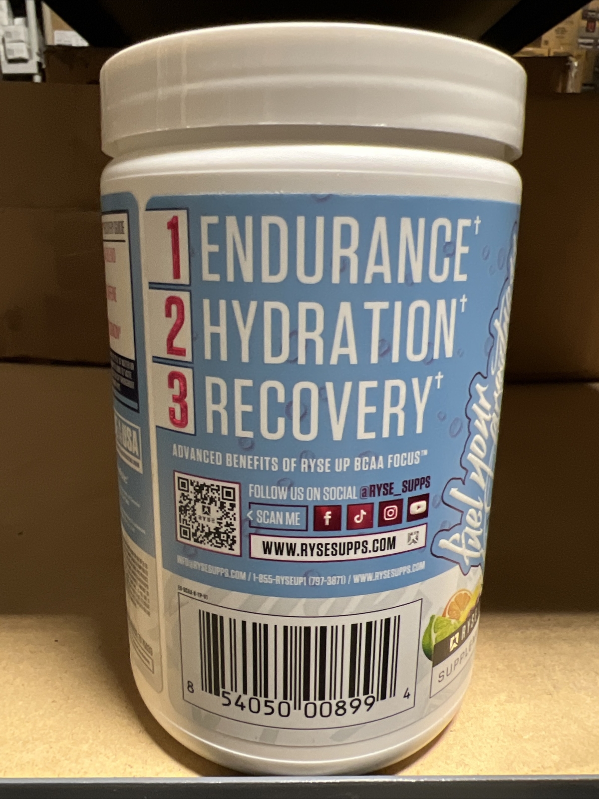 Ryse BCAA Focus 30 servings 2:1:1 BCAA Focus Energy Fruit Tropical Punch 07/2024