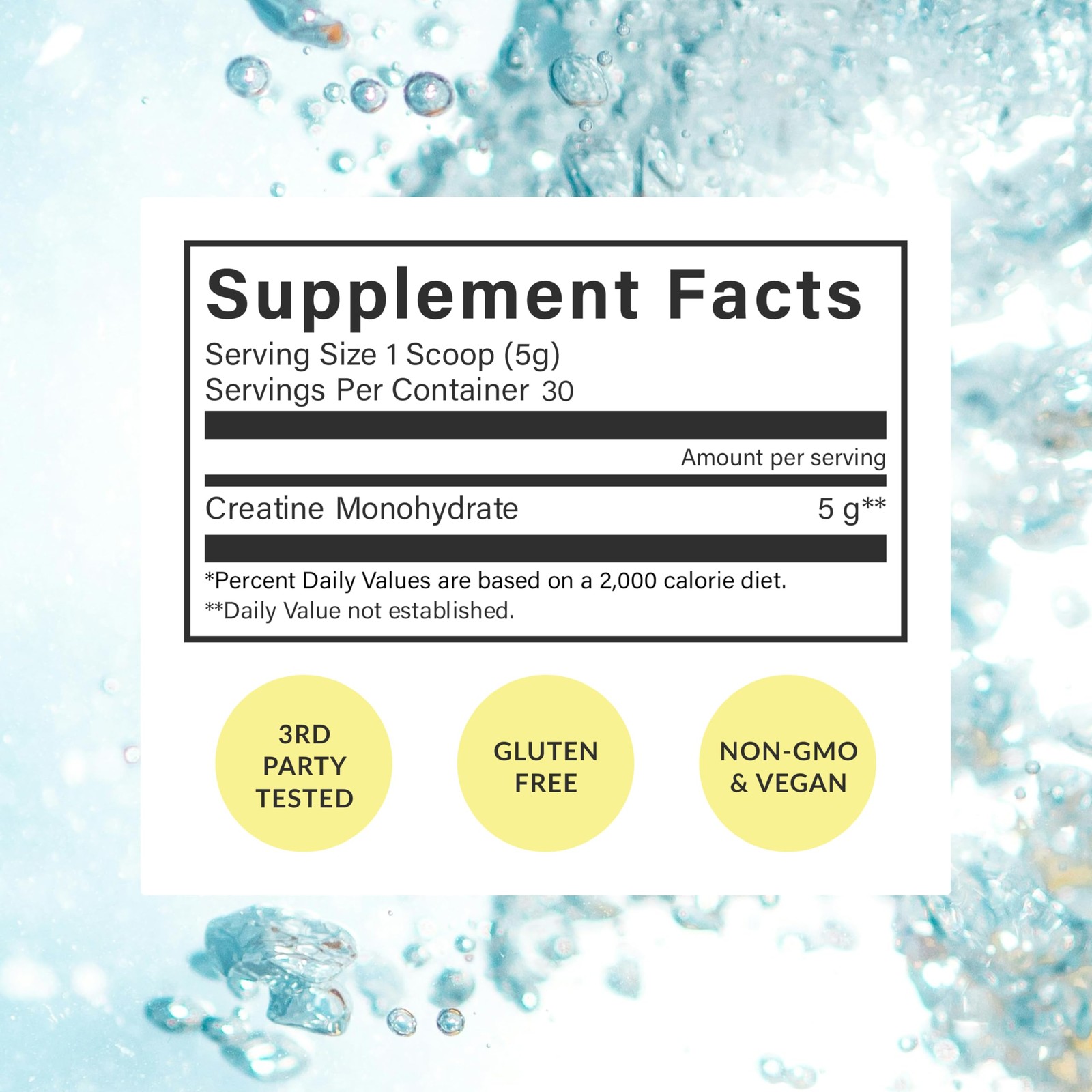 BEAM Creatine Monohydrate Powder – 5g Micronized 30 Servings