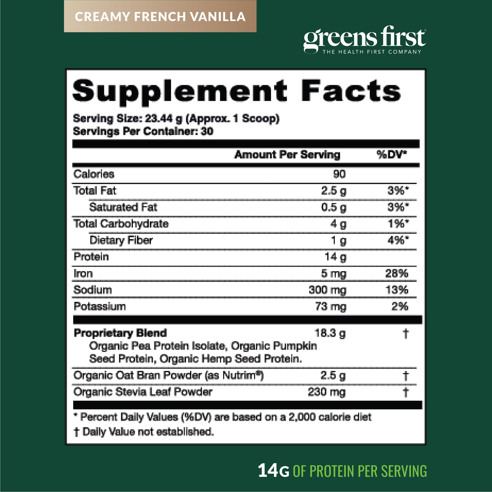 Greens First Dream Protein Plant-Based Vegan Powder – USDA Organic Pumpkin, Hemp