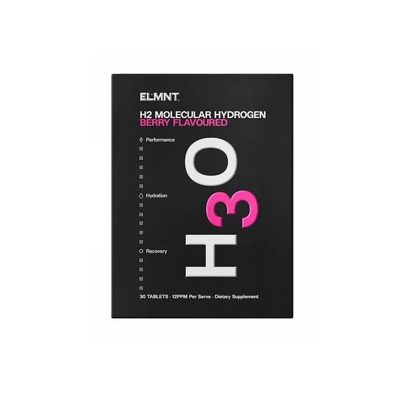 New ELMNT H2 Molecular Hydrogen Berry 30 Tablets H3O