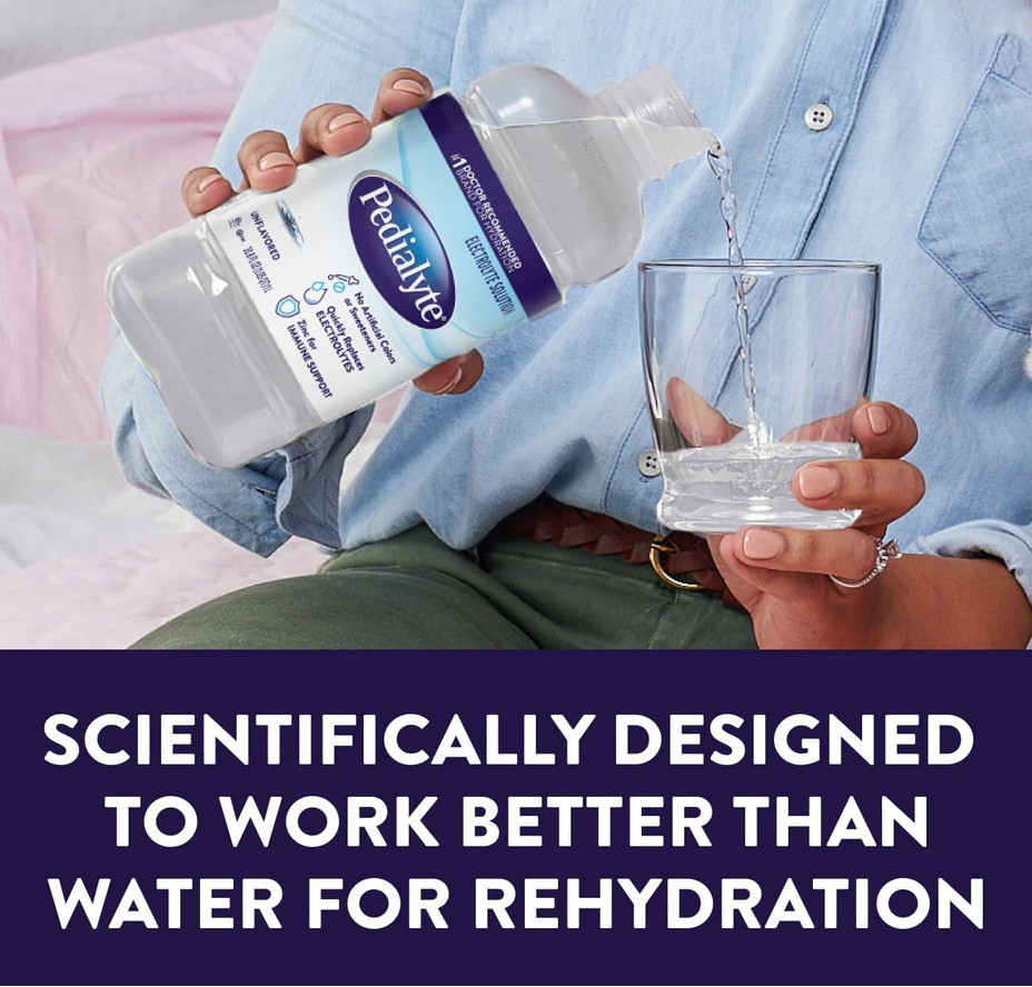 4 Pack Pedialyte Electrolyte Drink 33.8oz 1L Hydration Solution Choose Flavor N