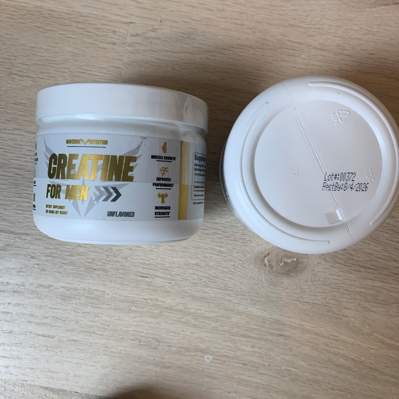 2x Creatine for Men Powder 60 Servings Maverick Nutrition Monohydrate (8/2026)