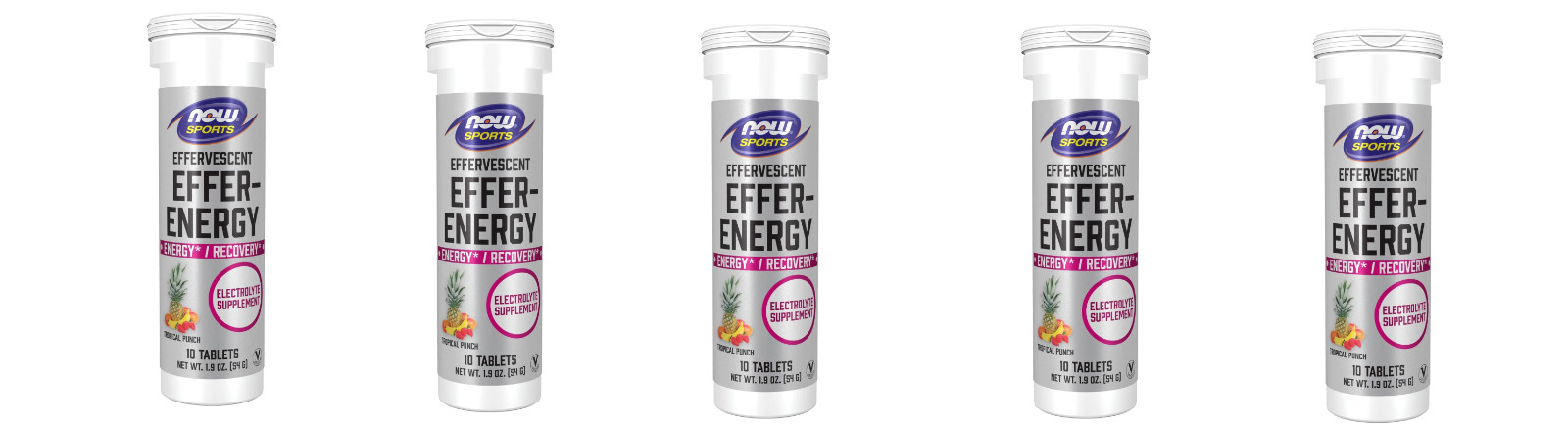 Effer Energy Tropical Punch Electrolyte Tablets 10 Count ****5 PACK******