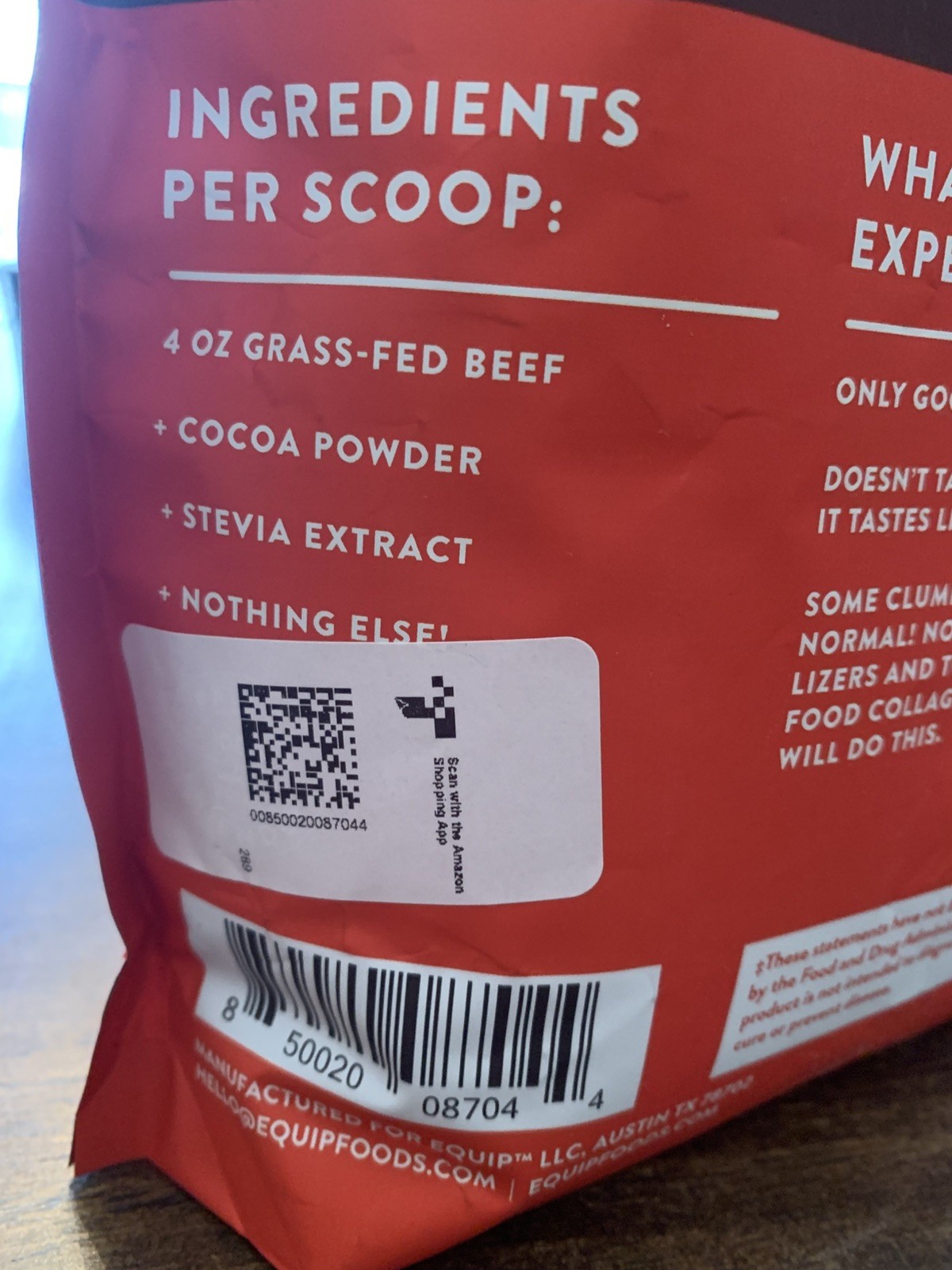 Equip Foods Grass-Fed Prime Protein Isolate Powder, Chocolate, 1.7lb