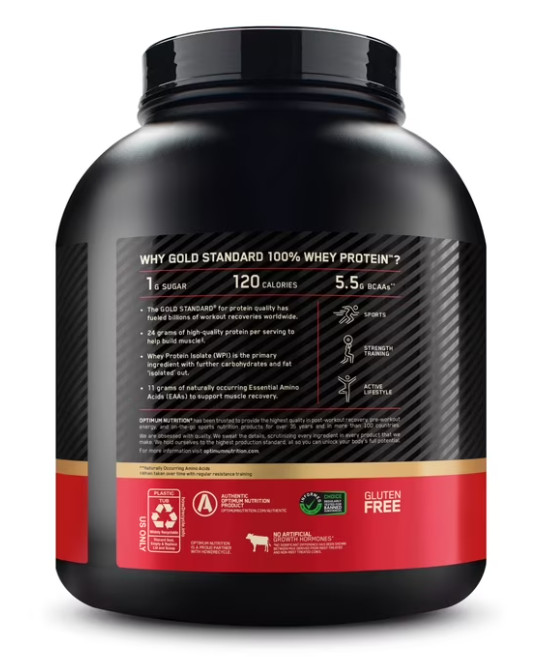 Optimum Nutrition Gold Standard Whey Protein, Vanilla Ice Cream, 3.96 lb