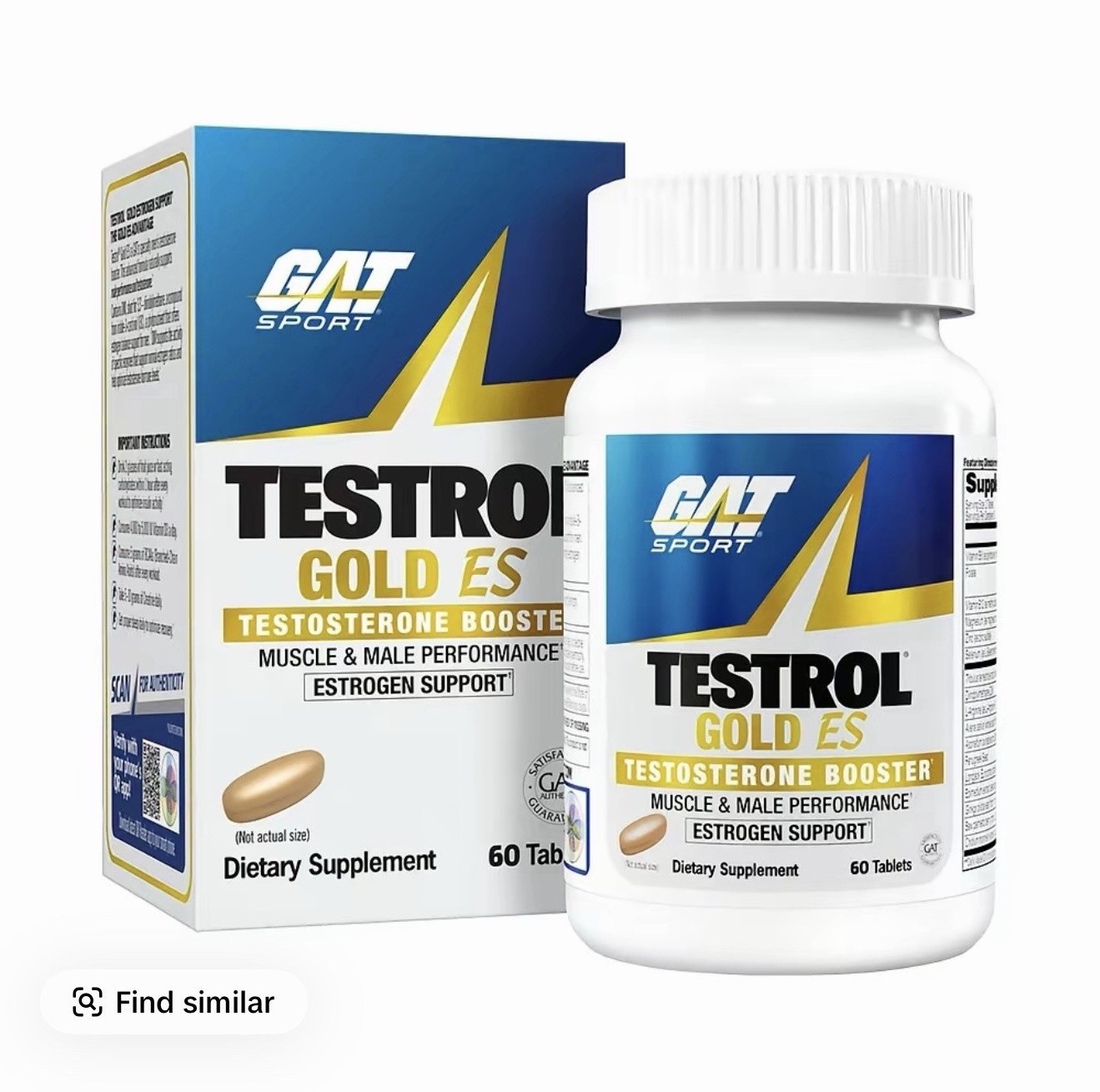 GAT Sport Testrol Gold ES Testosterone Booster Estrogen Support 60 Tablets