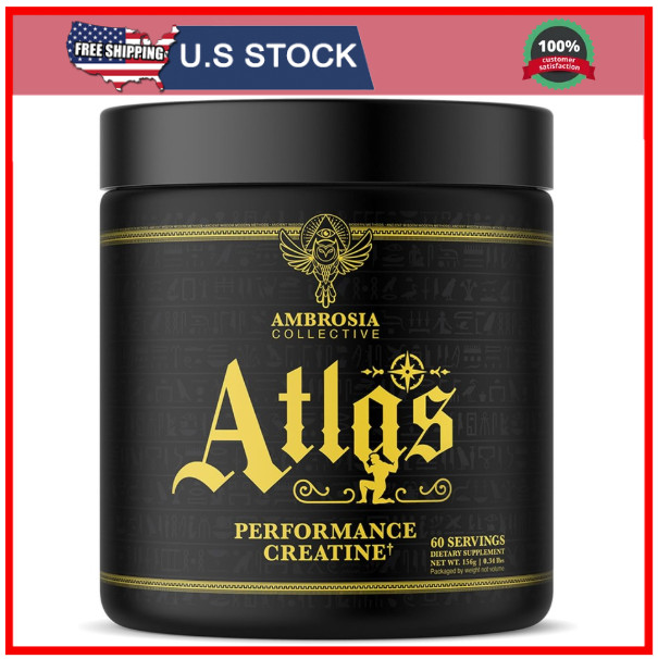 Ambrosia Atlas Performance Creatine Creapure® + Acetic 0.39 Ounce (Pack of 1)