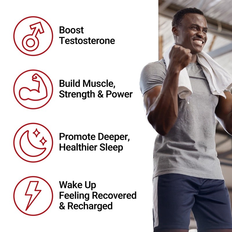 Test X180 PM Testosterone Booster Men Sleep Support Muscle Recovery 120 Tablets
