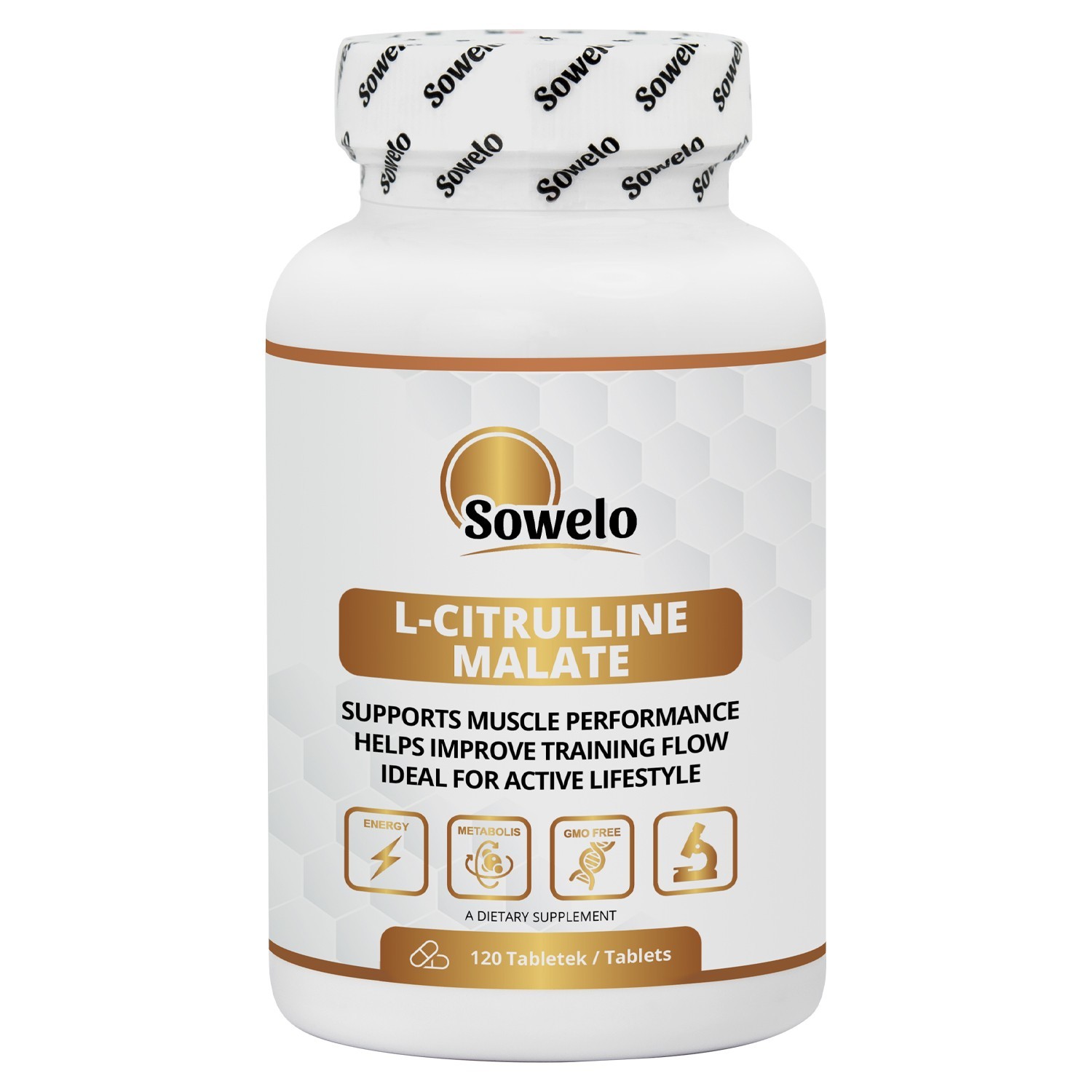 L-Citrulline Malate 1000mg Tablets – Muscle Pump & Performance Support – Sowelo
