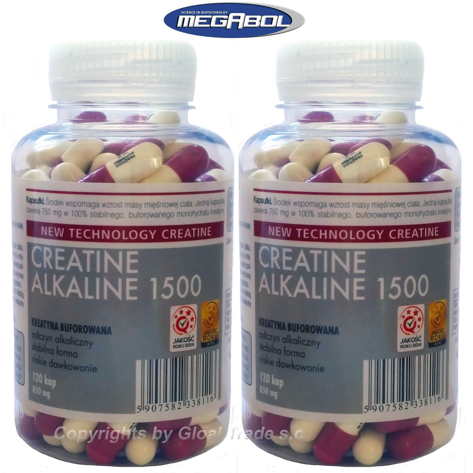 Creatine Alkaline 120/240 Caps Buffered Monohydrate Bodybuilding Muscle Growth