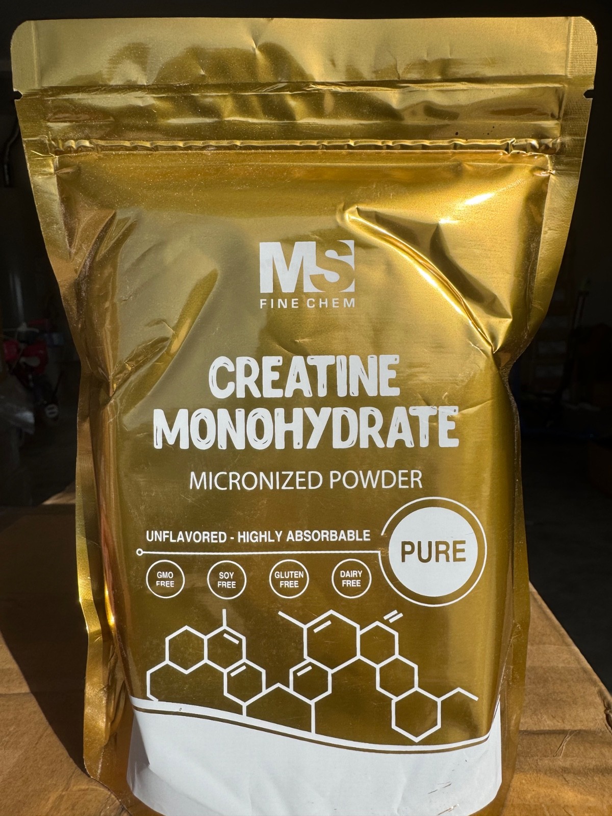 Instant Creatine Monohydrate Powder 500 Grams (1.1 Lb), 5000mg