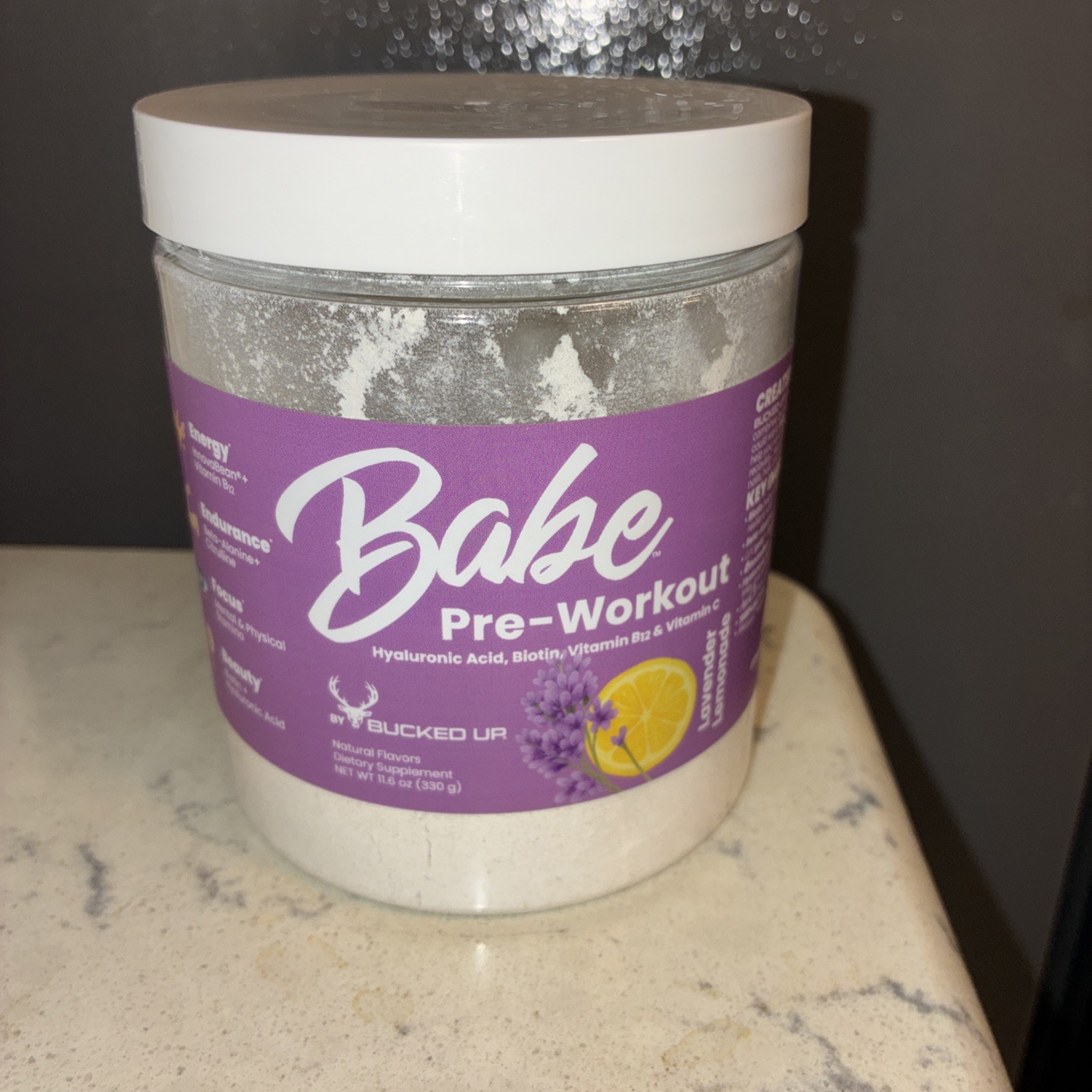 Bucked Up Babe Pre Workout Lavender Lemonade With Biotin 25 Serv New