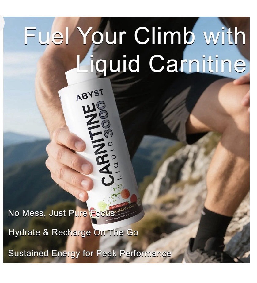 L-Carnitine Liquid 3000mg Sour Gummy Worm – Energy & Metabolism Support 16oz