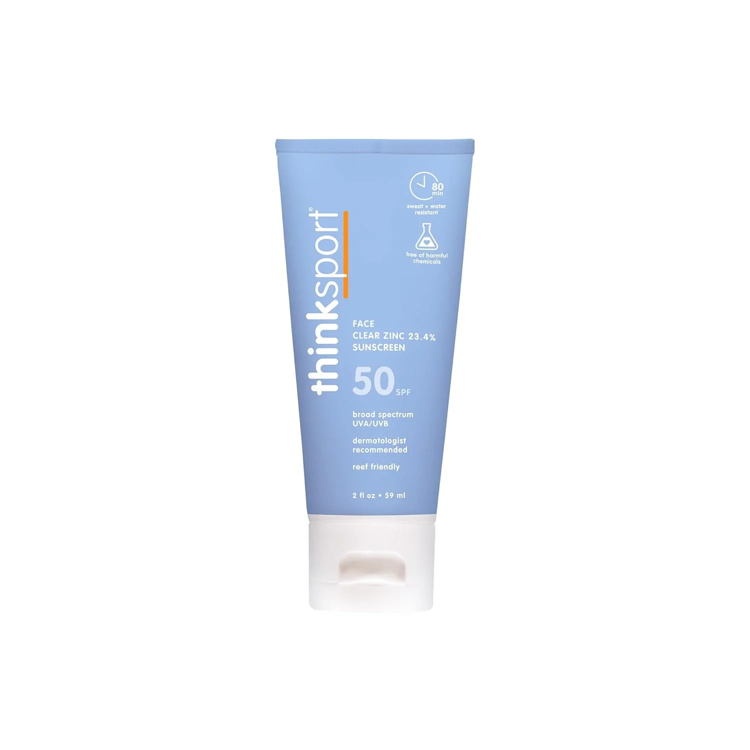 Thinksport Safe Sunscreen Active Clear Zinc SPF 50 – 1 Each – 2 oz