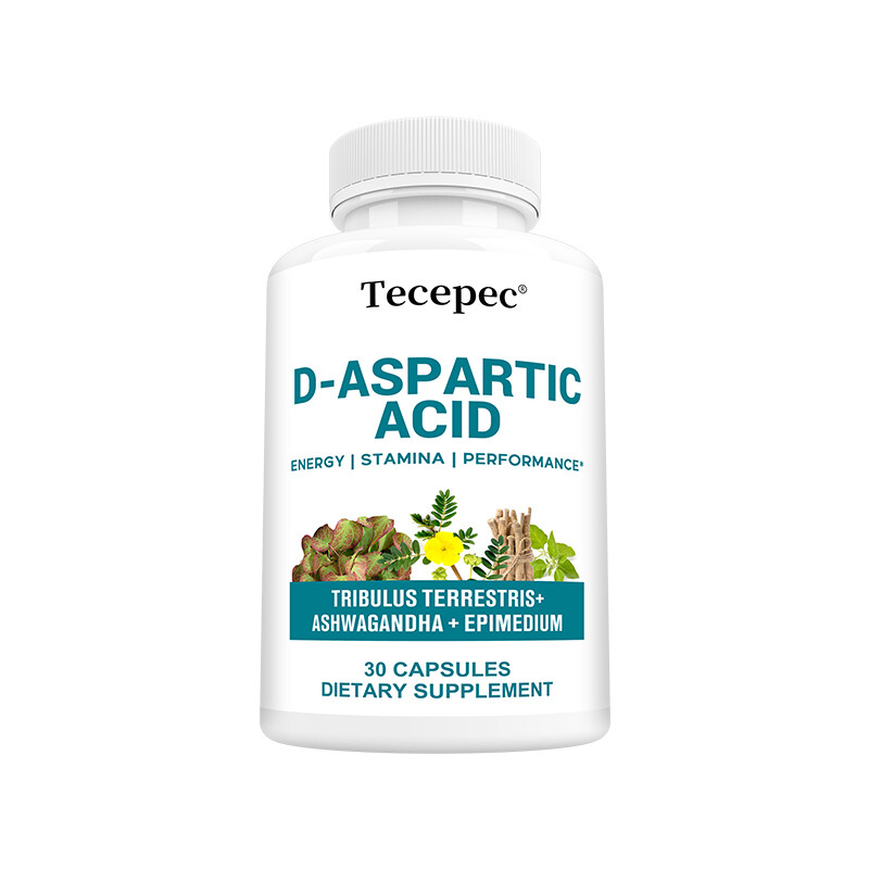 D-Aspartic Acid -Testosteron Booster, Energy & Stamina, Muscle Gain Capsules