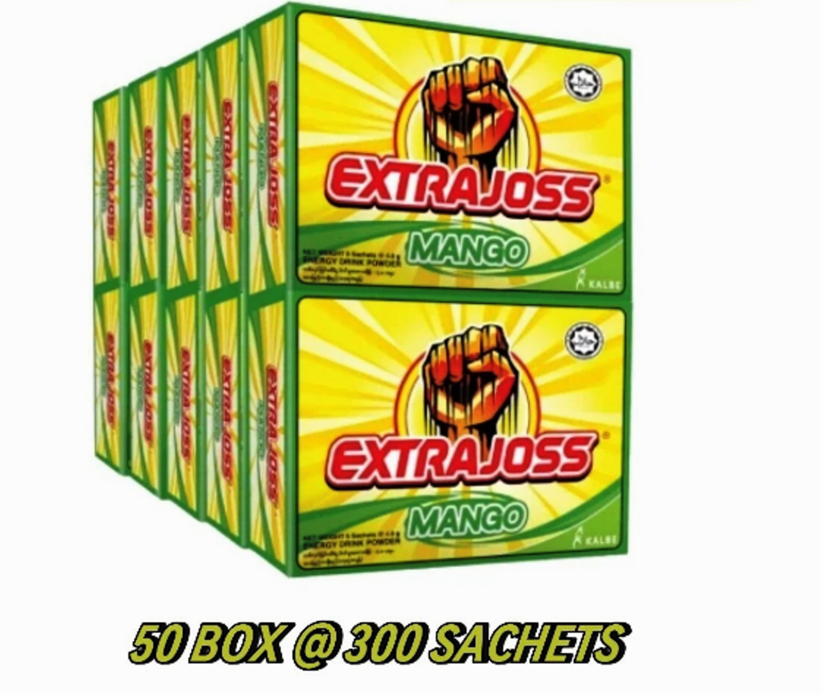 EXTRA JOSS 50 BOX (300 Sachets) Mango Flavour Sugar Free Energy Drink Powder