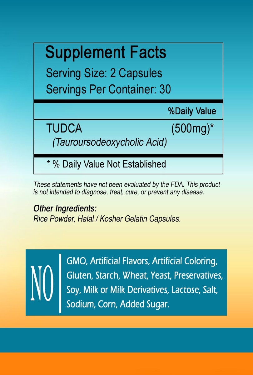 TUDCA Capsules 500mg Serving 60 Caps – In Stock