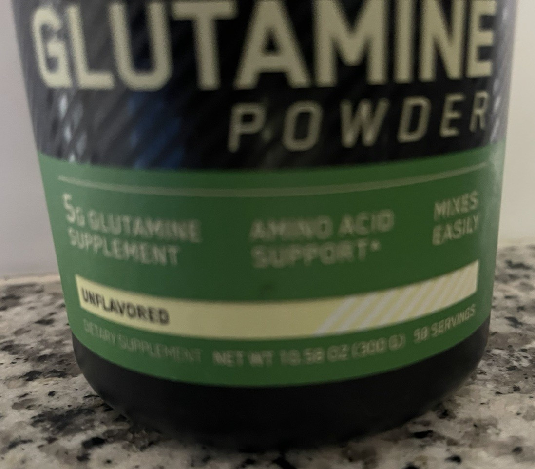 Optimum Nutrition Glutamine Powder Unflavored 10.58 oz 300 g Exp 05 12 2028