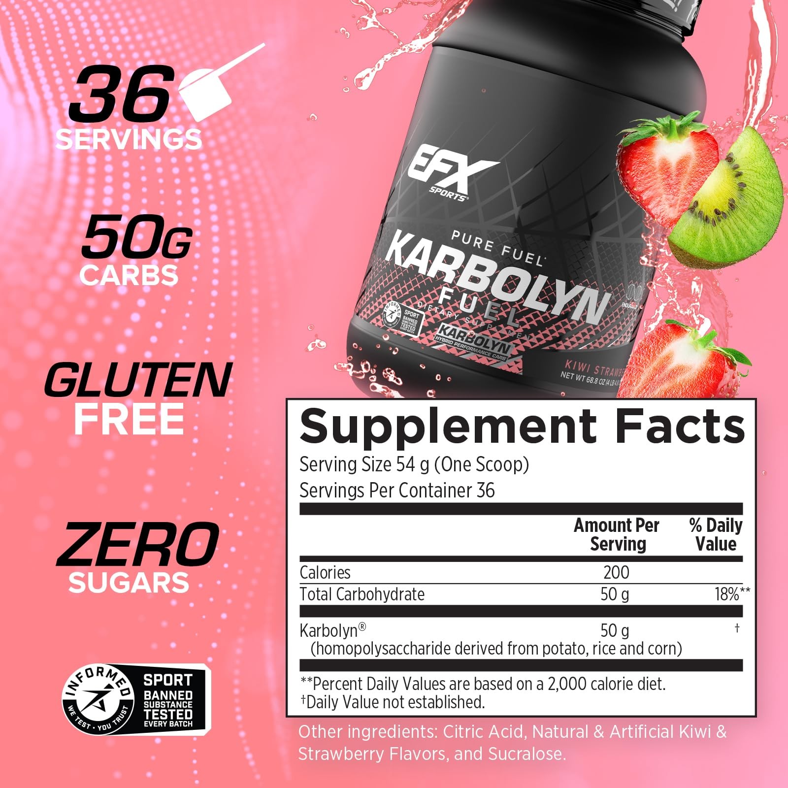 EFX Sports Karbolyn Fuel | Fast-Absorbing Carbohydrate Powder | Carb Load Sus…