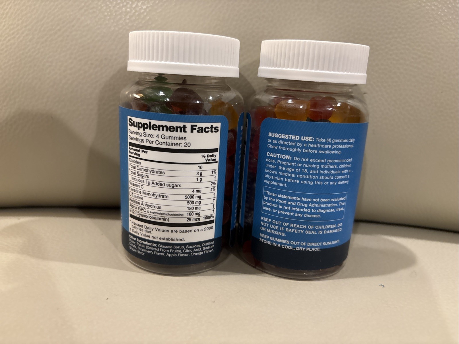 2 Pk Hemomac Creatine Monohydrate Gummies Vitamin B12 L-Taurine 80ct exp: 2027