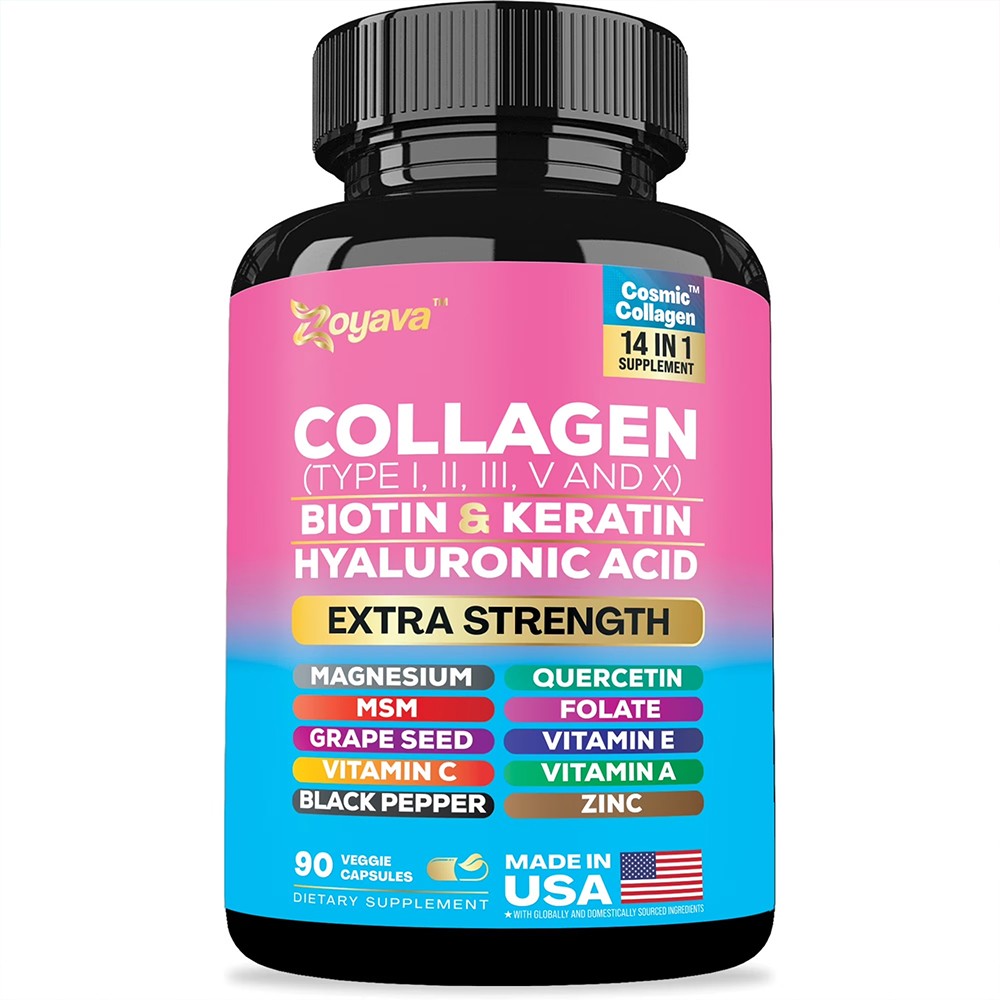Collagen Caps Hair, Skin & Nail Health 64,000 MCG Biotin 90 Caps