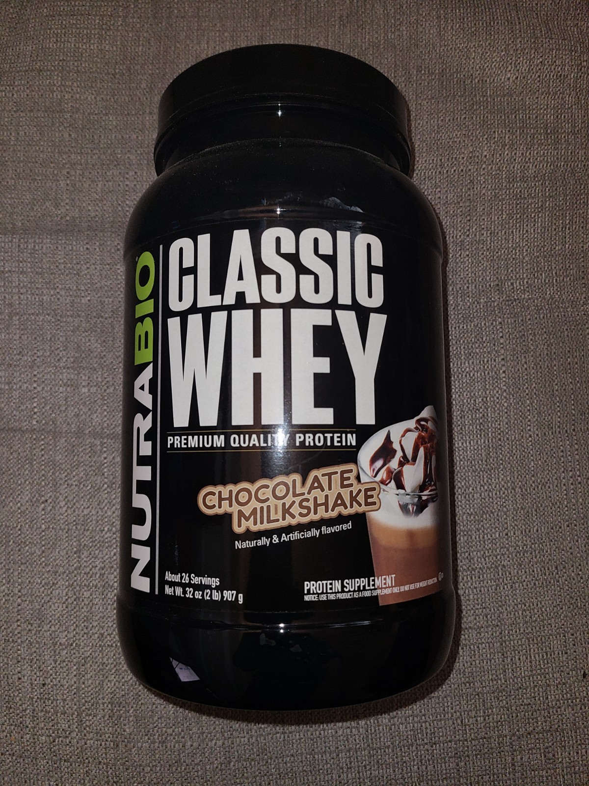 NB Classic NutraBio Chocolate Milkshake Whey Protein – 2 lb
