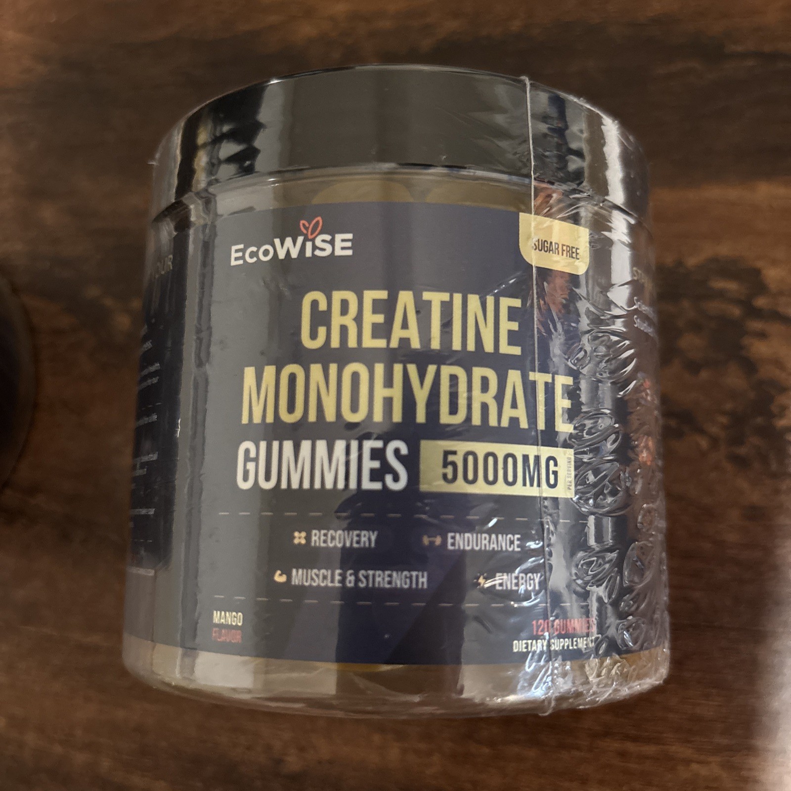 Lot Of 2 Ecowise Creatine Monohydrate Gummies 5000mg Sugar Free 240 Mango