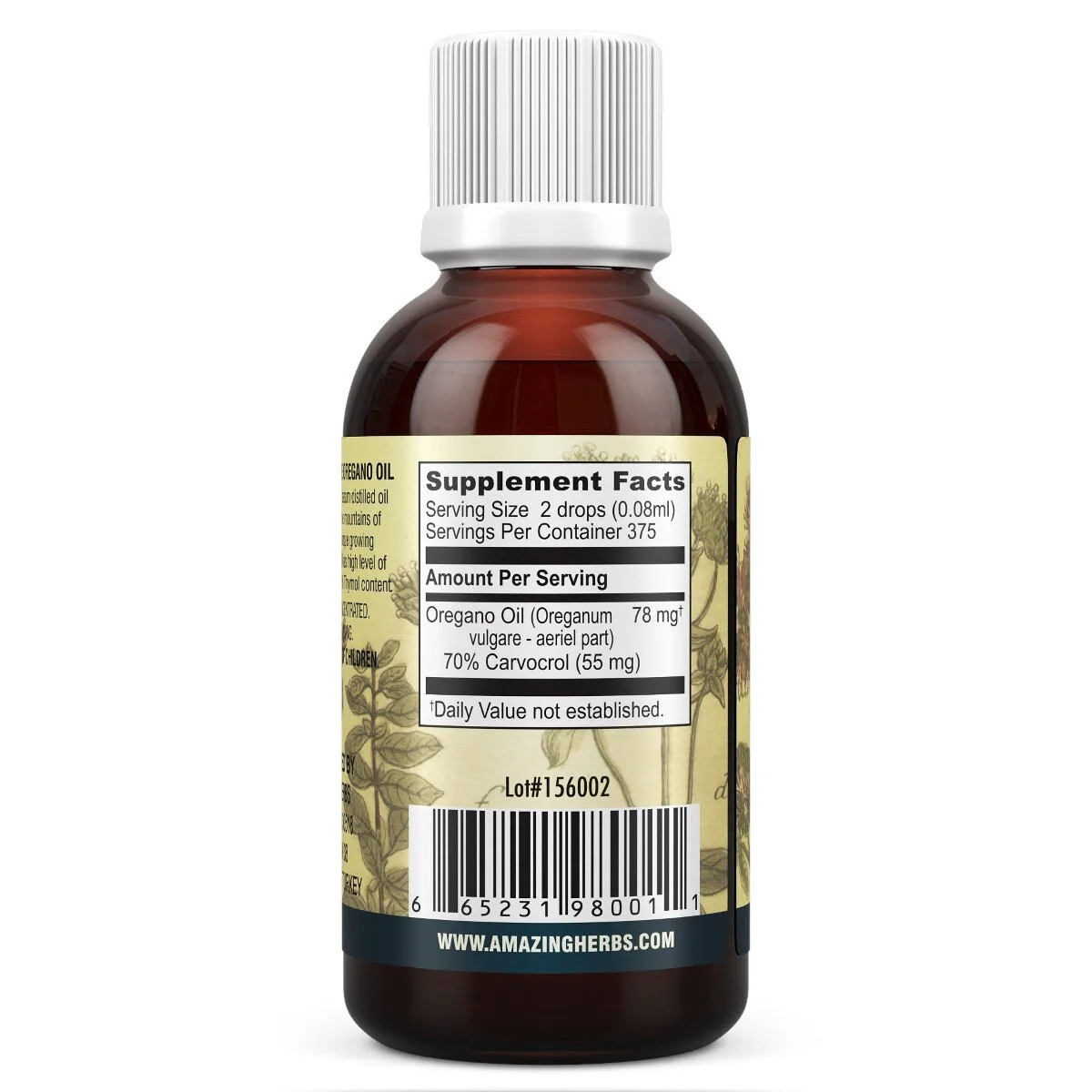 Amazing Herbs – Black Seed -Pure Essential Oregano Oil – 100% Pure