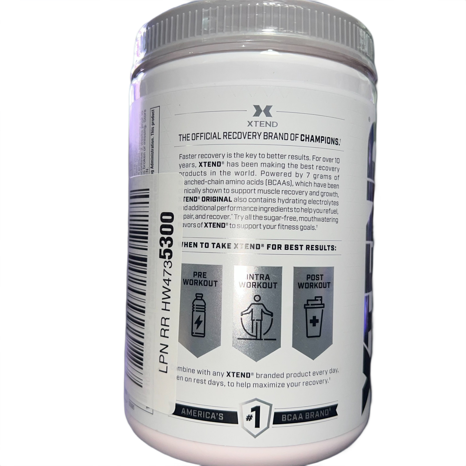 Xtend Original BCAA Powder 7g BCAA + 2.5g L‑Glutamine Sugar Free 30 Servings NEW