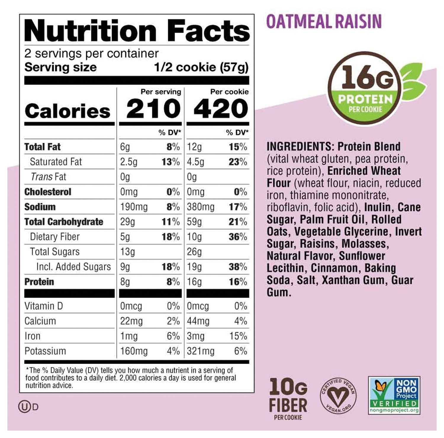 Lenny & Larry Complete Cookie: Oatmeal Raisin Delight Pack of 12