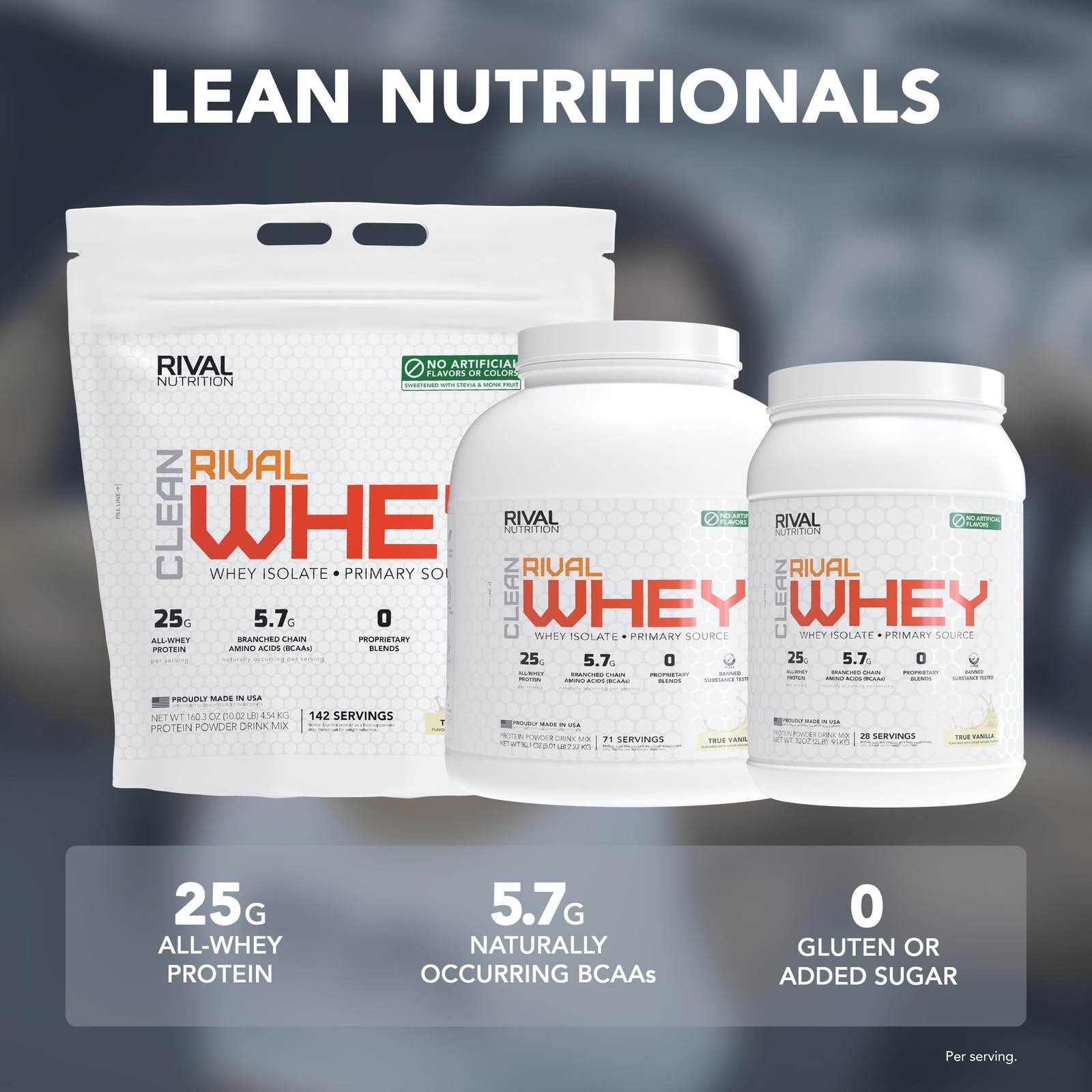 Rival Nutrition Clean Rival Whey Pure Chocolate Protein Powder I Whey Isolate