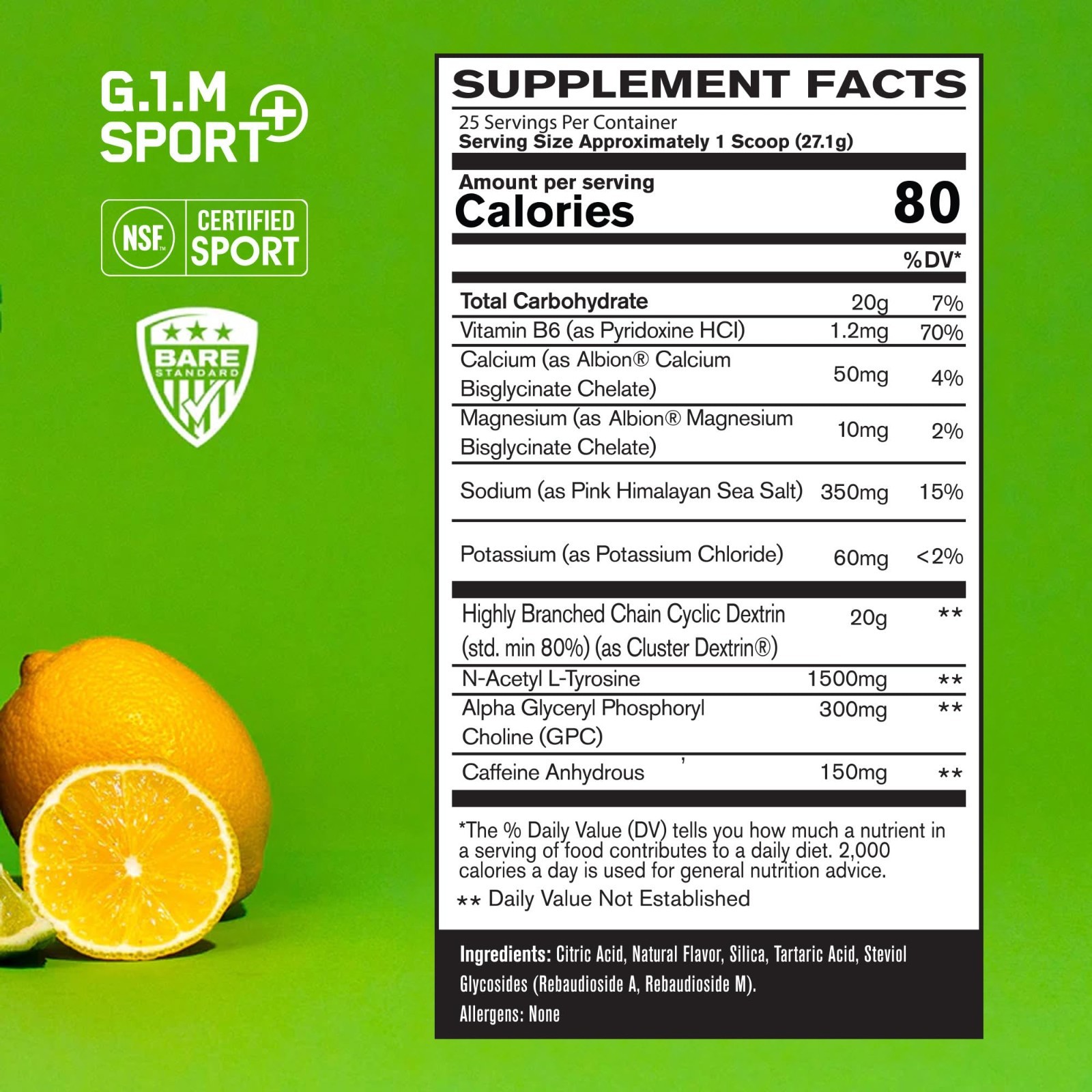 Endurance Pre-Workout Powder – Lemon Lime | 25 Servings | Energy, Focus, Electro