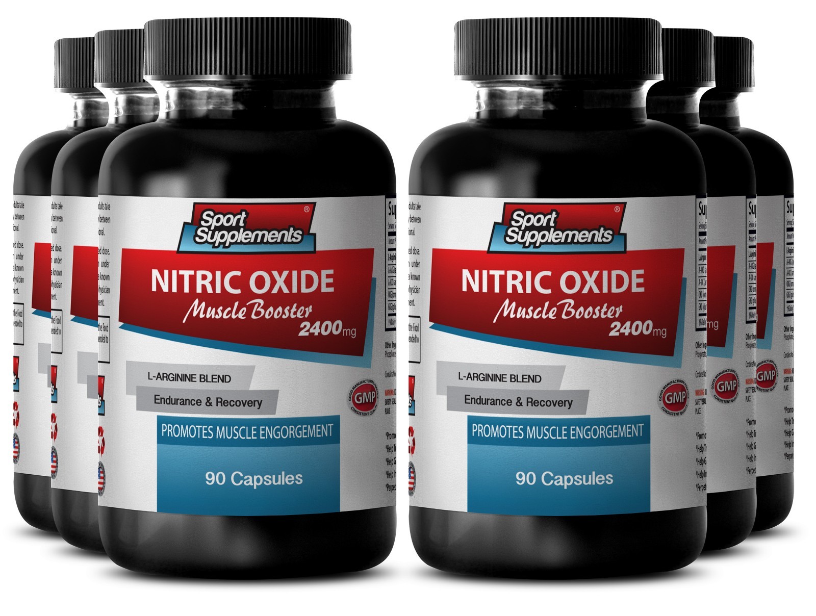 Nitric Oxide Muscle Booster 2400mg – Pre & Post Work-Out Formula Piils 6B